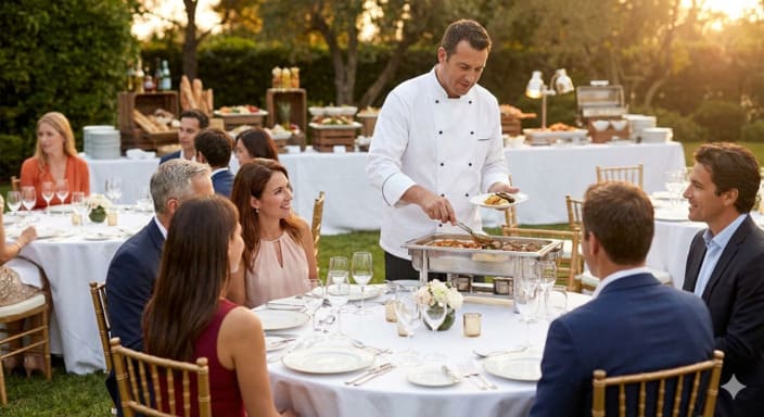 Servicio de catering y cocineros a domicilio